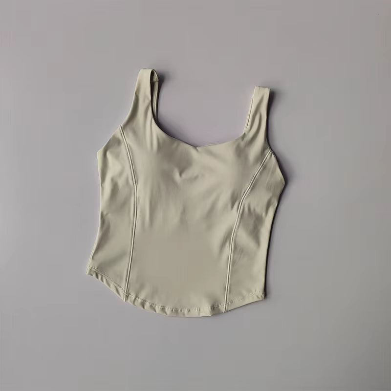 Women Sexy Sports Bra Crop Tops Tube Top Bra Female Streetwear Sleeveless Camis Seamless Sport Lingerie Tee Crop Top Sports Vest