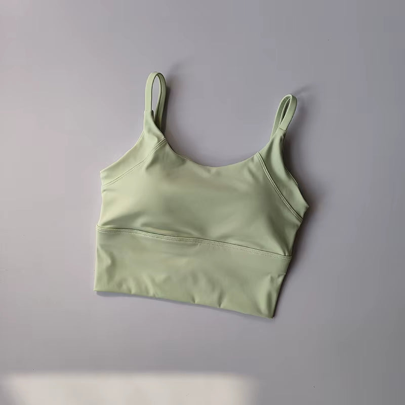 Sports Lingerie Women Beautiful Back Shockproof Gathering Running Vest Fitness Clothes Summer High-Intensity Yoga Bra Integrated