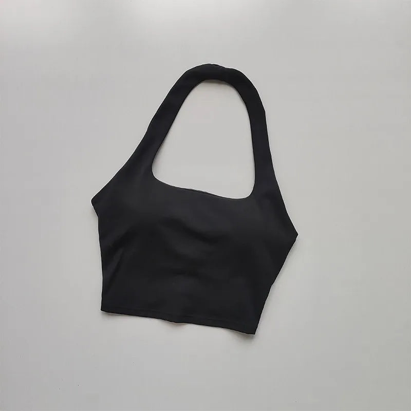 Sexy Halter Padded Athletic Sport Bra Women Backless Gym Yoga Crop Top Fitness Bra Workout Tops Gym Fitness Sports Bra