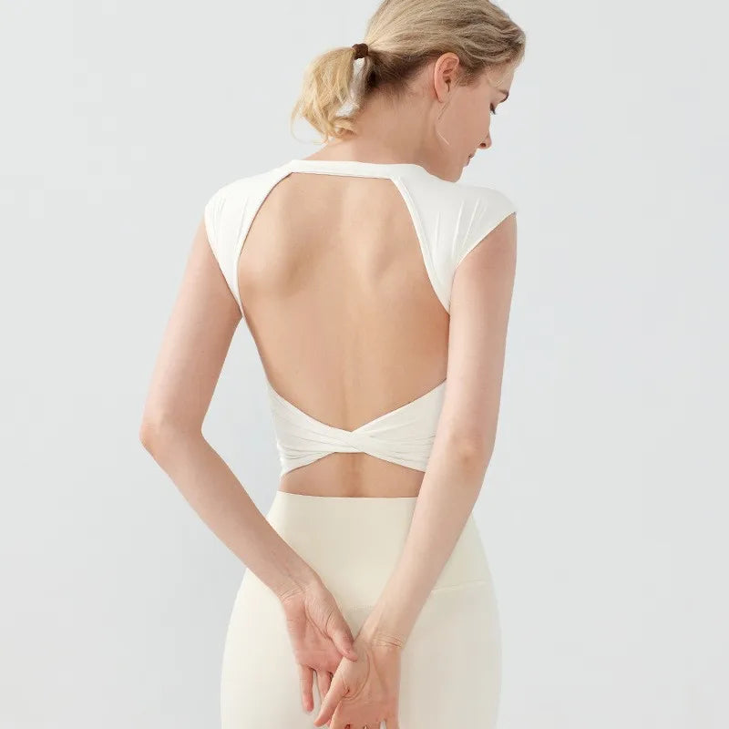 Women Sports Bra Top Push up Sexy Beauty Back Fitness Yoga Bra T-Shirts Sport Tops for Women Breathable Running Vest Gym Wear