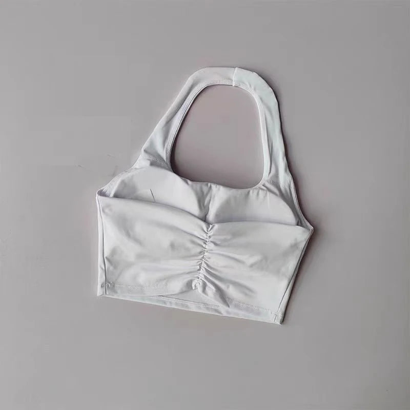 Sexy Halter Padded Athletic Sport Bra Women Backless Gym Yoga Crop Top Fitness Bra Workout Tops Gym Fitness Sports Bra