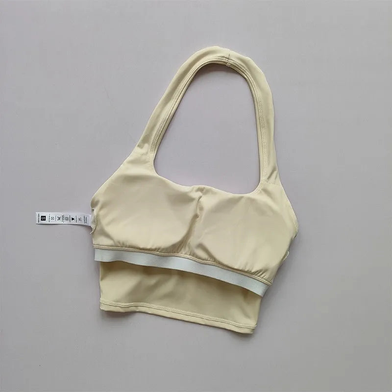 Sexy Halter Padded Athletic Sport Bra Women Backless Gym Yoga Crop Top Fitness Bra Workout Tops Gym Fitness Sports Bra