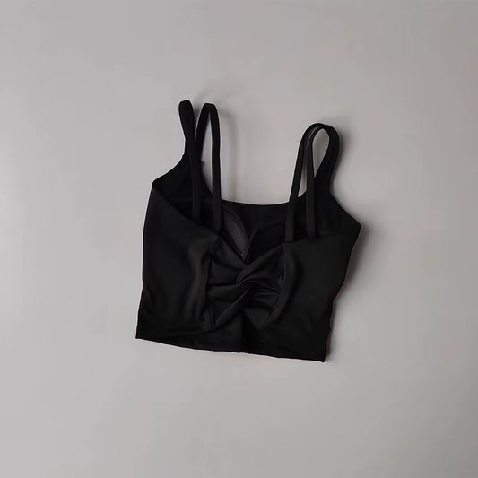 Women'S Sports Bras Fitness Top, Sexy Lingerie, Push up Fixed Pad, Yoga Bra, Back Knotted Underwear, Running Vest, Gym Tops